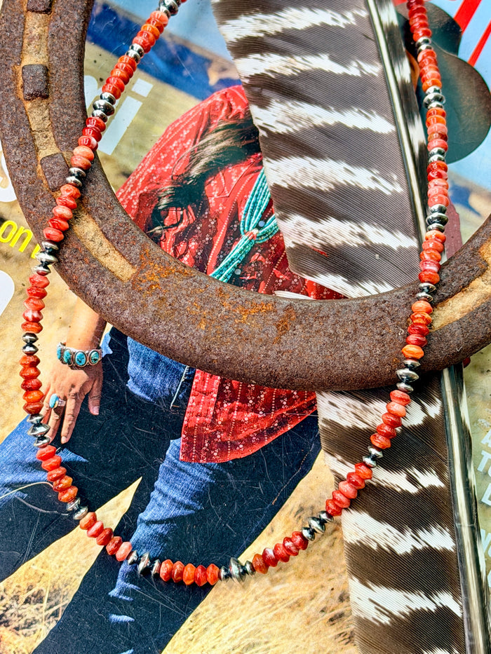 4mm Spiny and Saucer Necklace