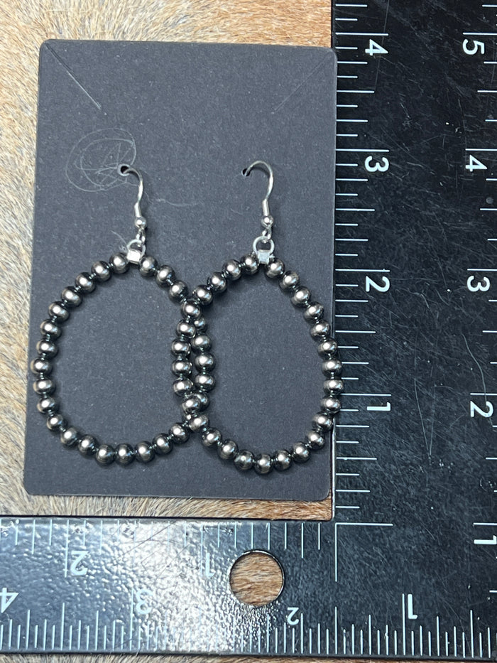 4mm Sterling Silver Pearl Hoop Earrings