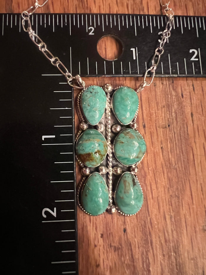 6 Stone Tyrone Turquoise Necklace