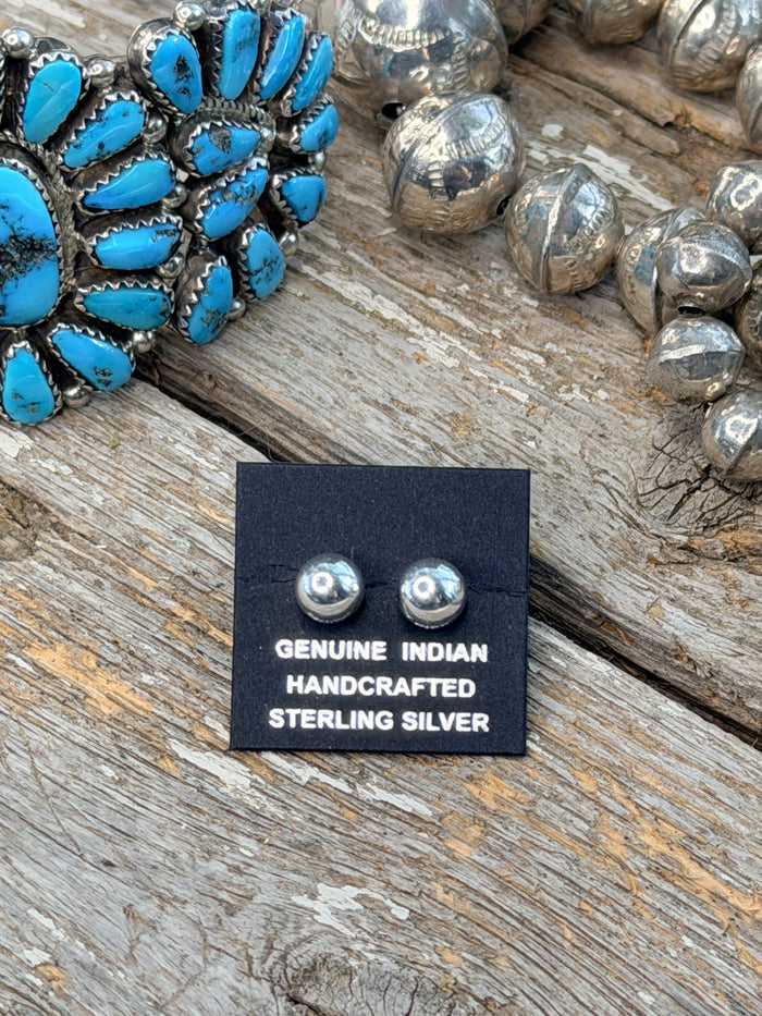 6mm Sterling Silver Ball Stud Earrings