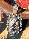 Aaron Robertson Navajo White Buffalo Pendant
