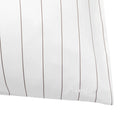 Abate Sengetøy Pinstripe Gråbrun