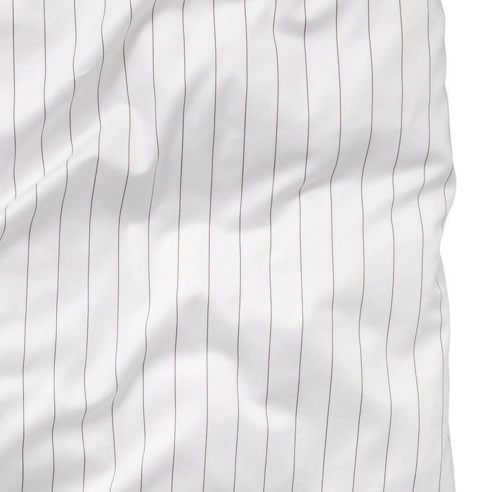 Abate Sengetøy Pinstripe Gråbrun