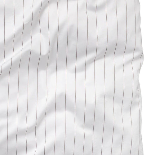 Abate Sengetøy Pinstripe Gråbrun