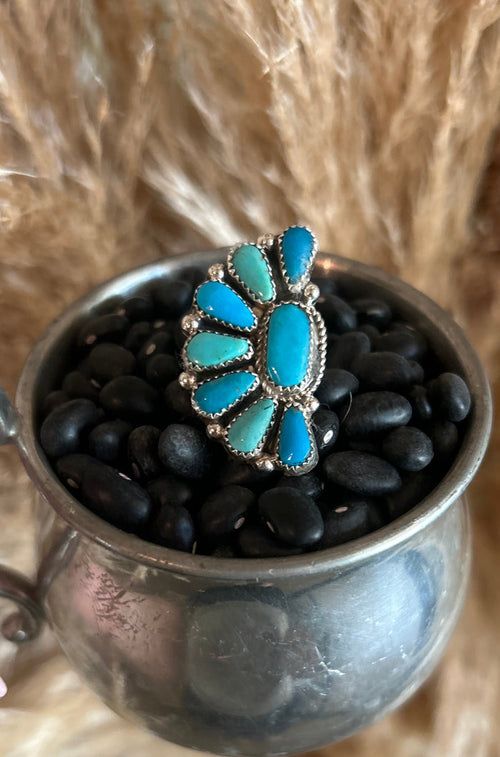 Adjustable Kingman Native Ring
