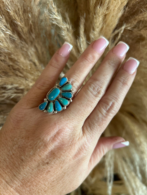 Adjustable Kingman Native Ring
