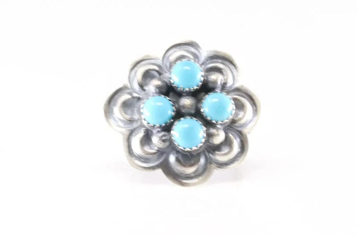 Adjustable Native American Flower Ring by T Yazzie