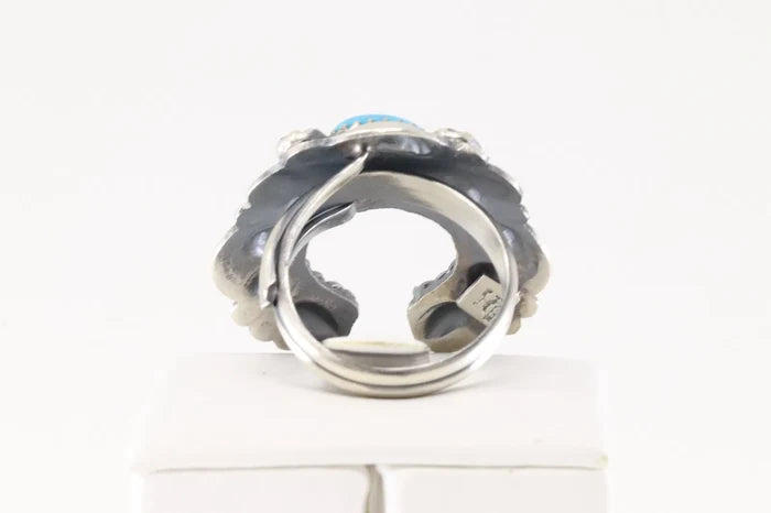 Adjustable Native American Flower Ring by T Yazzie