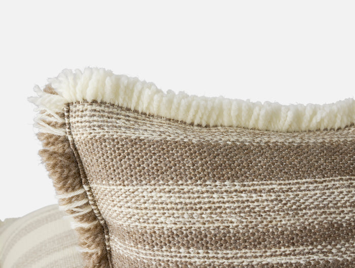 Alpaca Striped Decorative Throw Pillow Cover