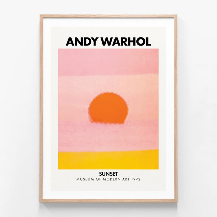 Andy Warhol Sunset No. 1 oak framed print