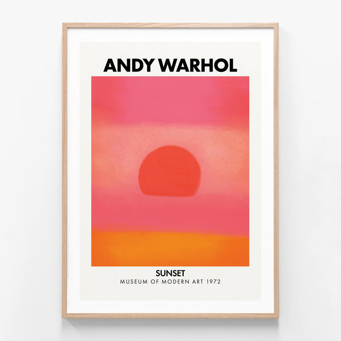 Andy Warhol Sunset No. 2 oak framed print