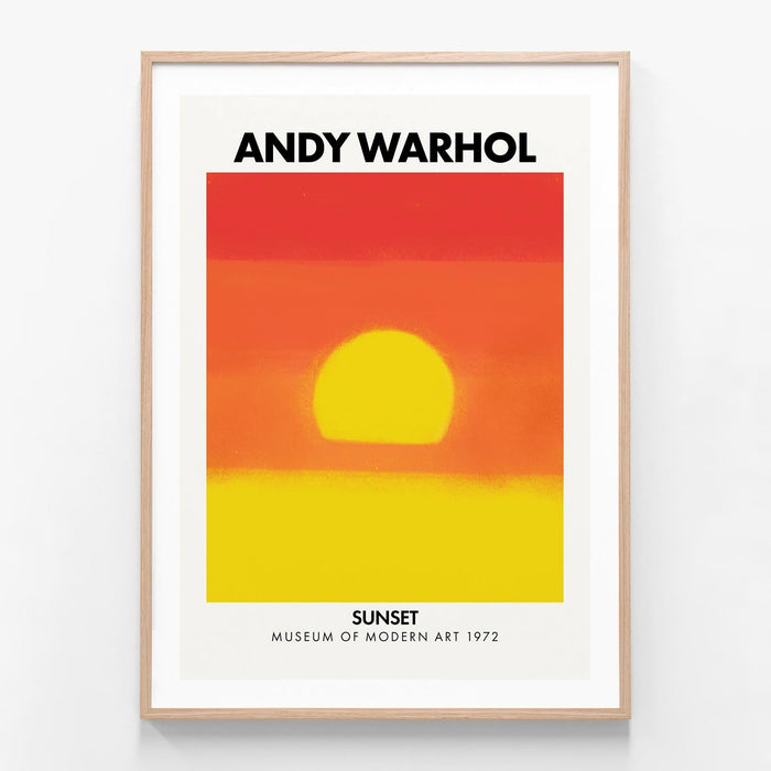 Andy Warhol Sunset No. 3 oak framed print