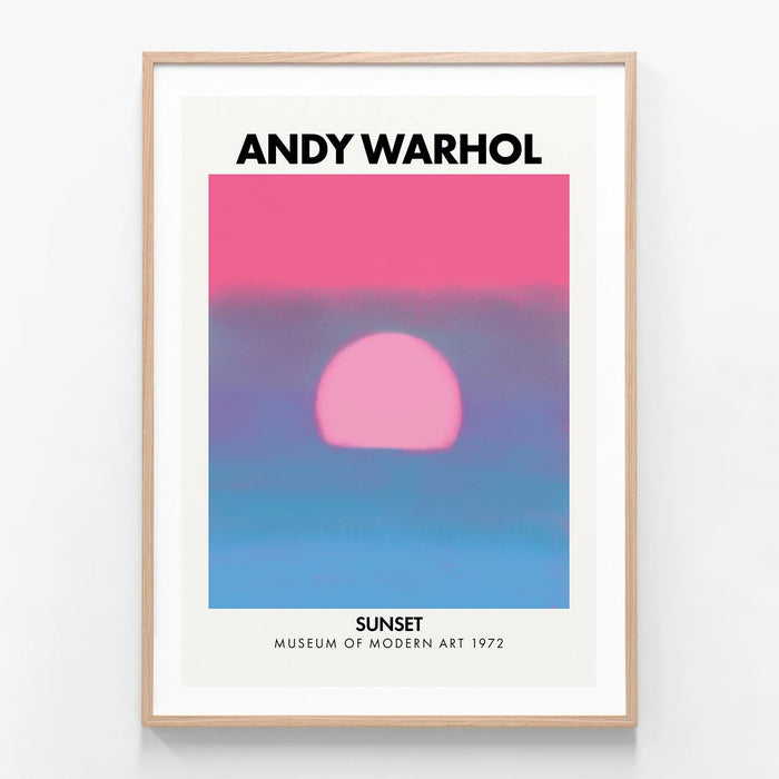 Andy Warhol Sunset No. 4 oak framed print