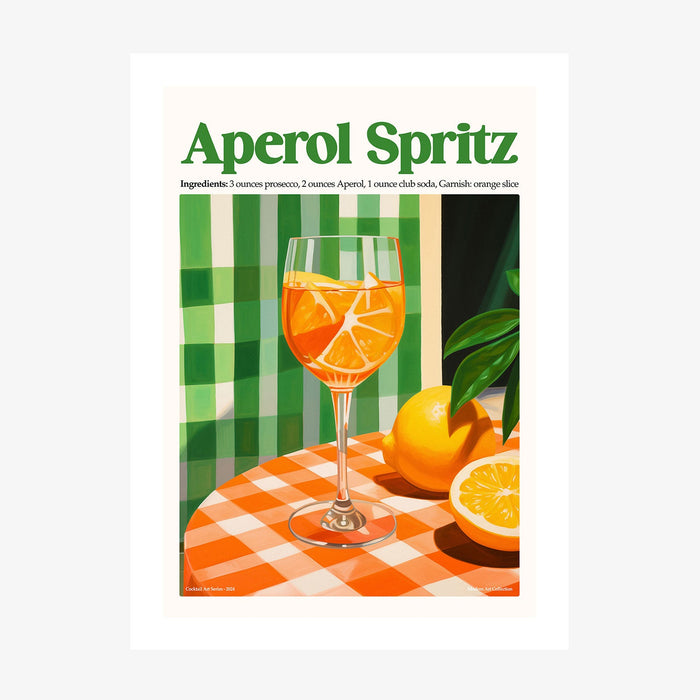 Aperol Spritz Glass wall art print