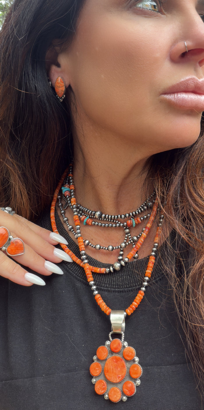 Apple Coral Studs