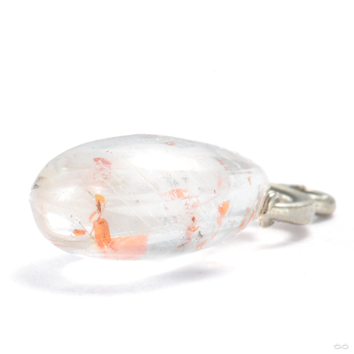 Arched Teardrop Charm in Gold from Origins Handmade with moonstone