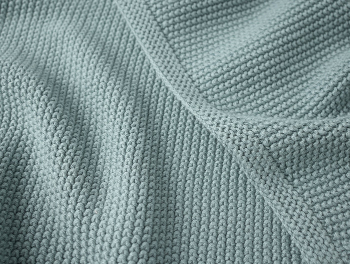 Arroyo Organic Knit Baby Blanket - Coyuchi | Lagoon