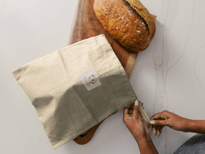 Artisan Bread Bag-Natural, Bakery Lane lined