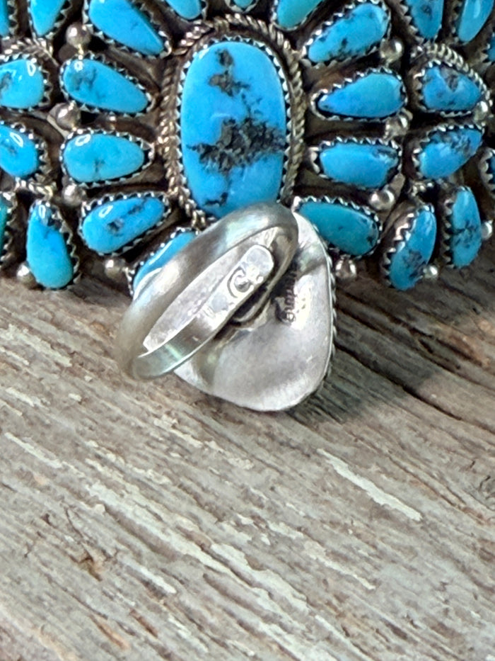 Authentic Adjustable Native Made Orange Spiny Oyster Heart Ring By C. Belone