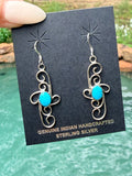 Authentic Danity Native Made Cross Turquoise Earrings by Sheena Jack