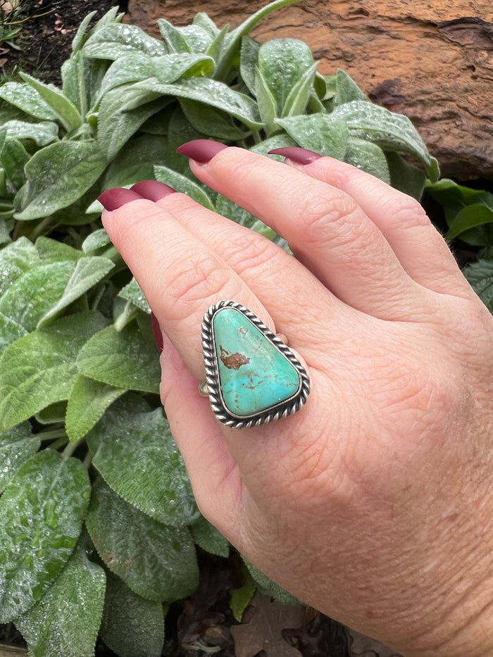 Authentic Johnny Dixon Adjustable Turquoise Ring