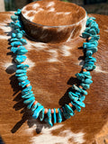 Authentic Native American Chip Turquoise & Spiny Lobster Necklace 20”