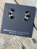 Authentic Native Made Onyx Studs Hallmarked “B”