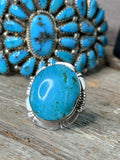 Authentic Navajo Sterling Silver Turquoise Ring By Jimmy Garcia size 6.5