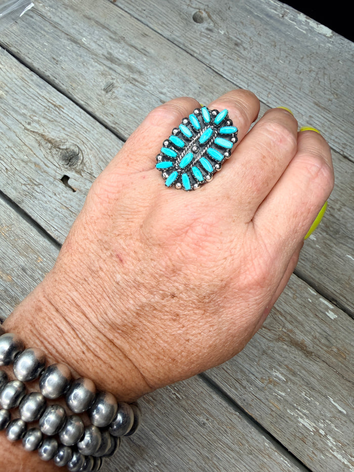Authentic Zuni Needlepoint Ring size 8.5