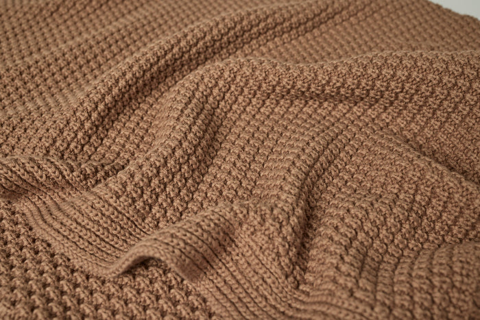 Avalon Organic Knit Throw + Decorative Pillow Cover Set