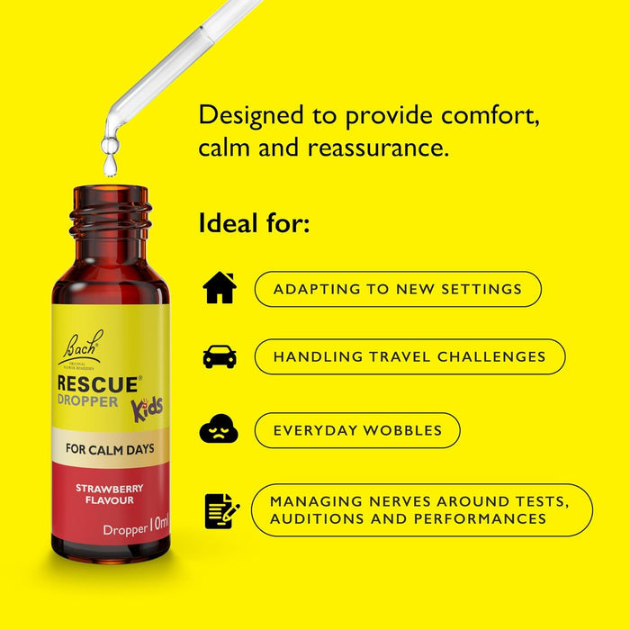 Bach Rescue Kids Strawberry Dropper for Everyday Calm