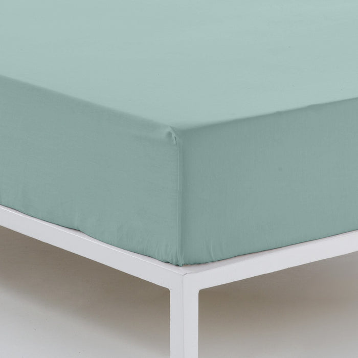 Bajera ajustable algodón aqua detalle de la esquina