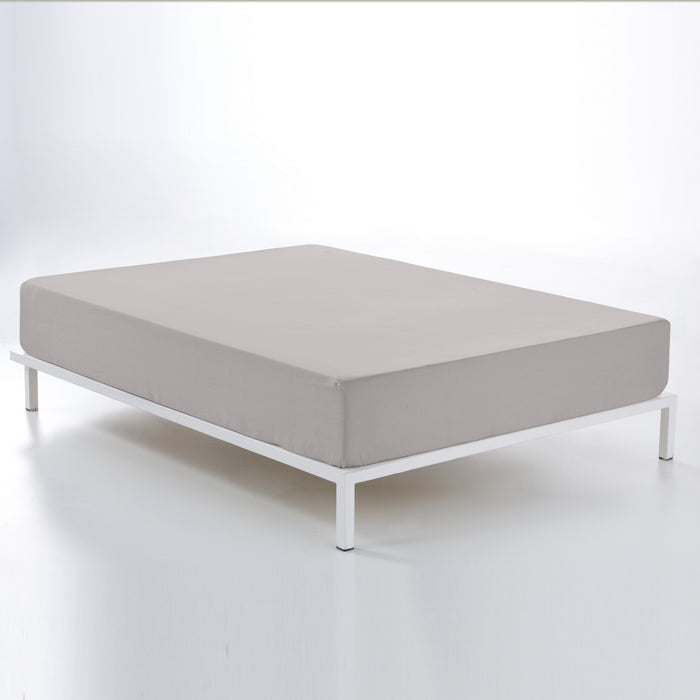 Bajera ajustable de punto elástico Jersey perla vista de cama