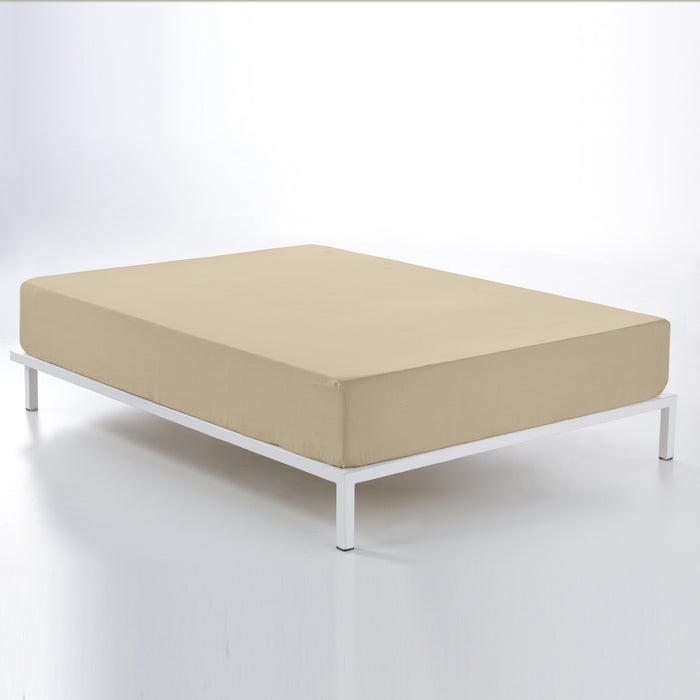 Bajera ajustable de punto elástico Jersey piedra vista de cama