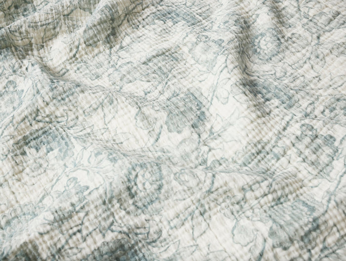 Balboa Organic Matelasse Print Throw - Coyuchi | Undyed w/Dew