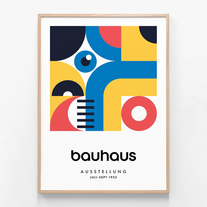 Bauhaus 1923 2 oak framed print