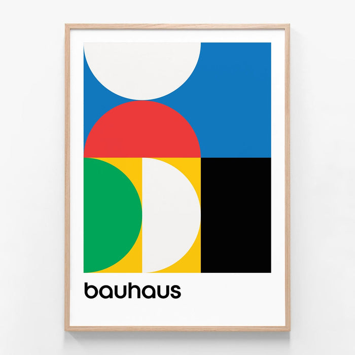Bauhaus Colours 2 oak framed print