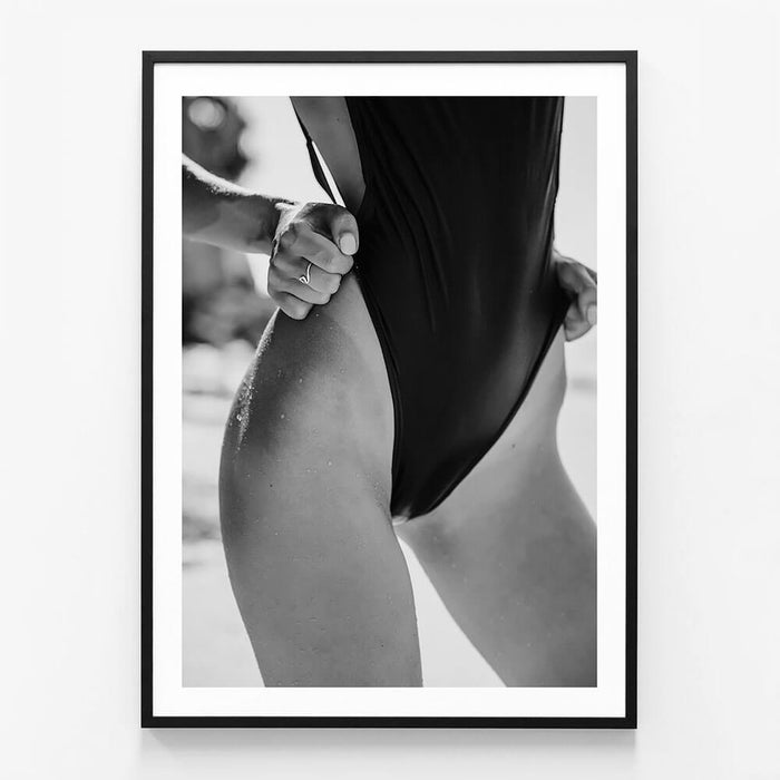Beach Fashion 2 wall art print in black frame