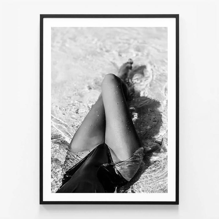 Beach Fashion 4 wall art print in black frame