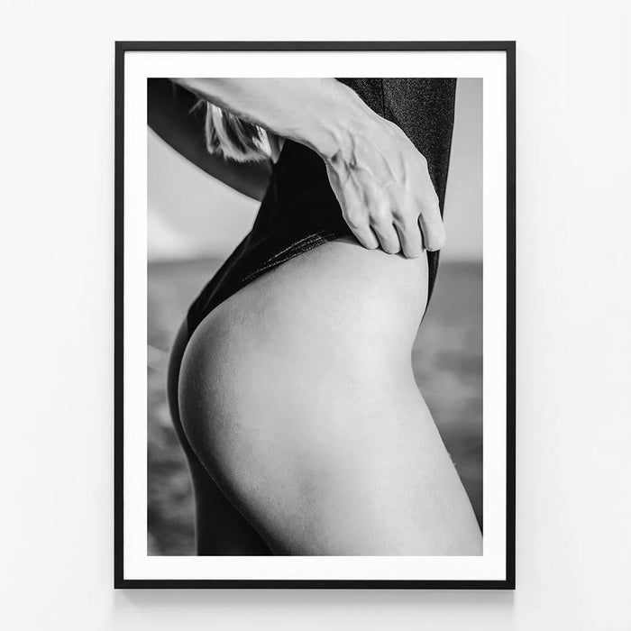 Beach Fashion 5 wall art print in black frame