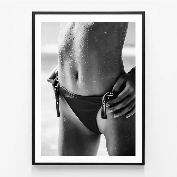 Beach Fashion wall art print in black frame