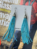 Beaded Kingman Tassel Earrings