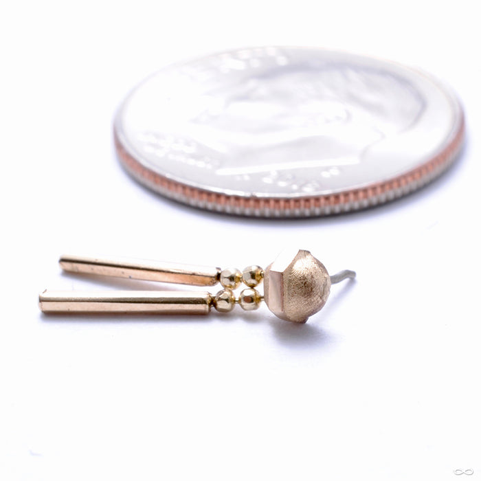 Beam Me Up Press-fit End in Gold from Pupil Hall in yellow gold