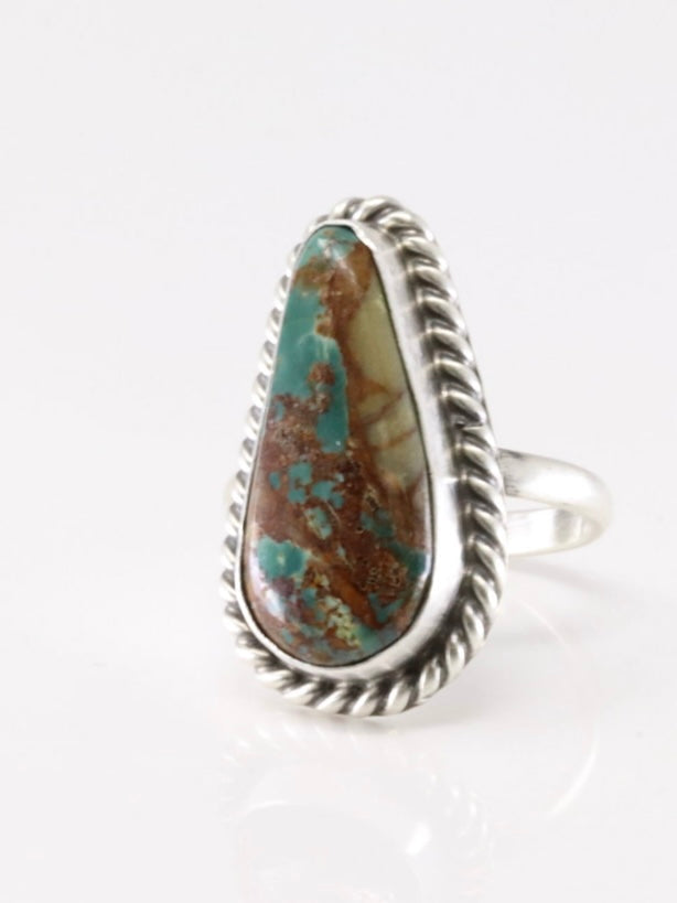 Beautiful Earthy Turquoise Adjustable Ring By Dixon