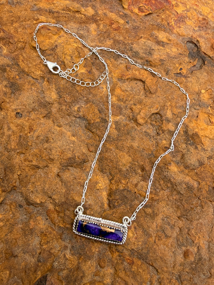 Berry Dahlia Bar Necklace