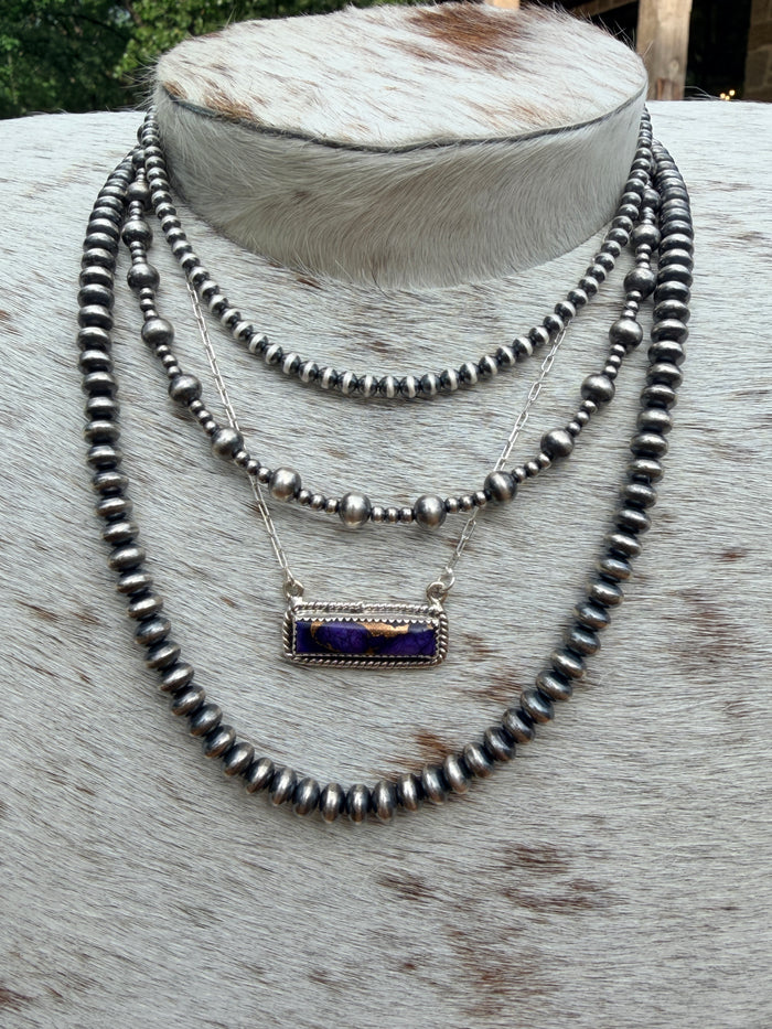 Berry Dahlia Bar Necklace