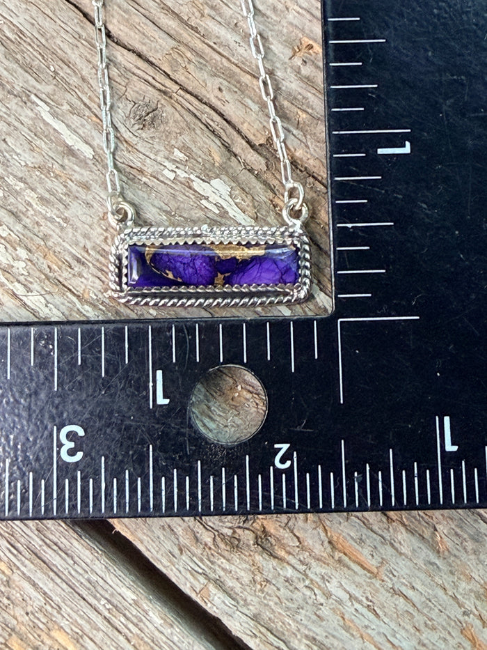 Berry Dahlia Bar Necklace