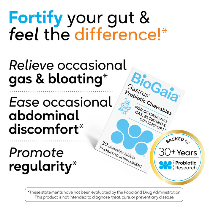 BioGaia Gastrus Lactic Acid Chewable Tablets