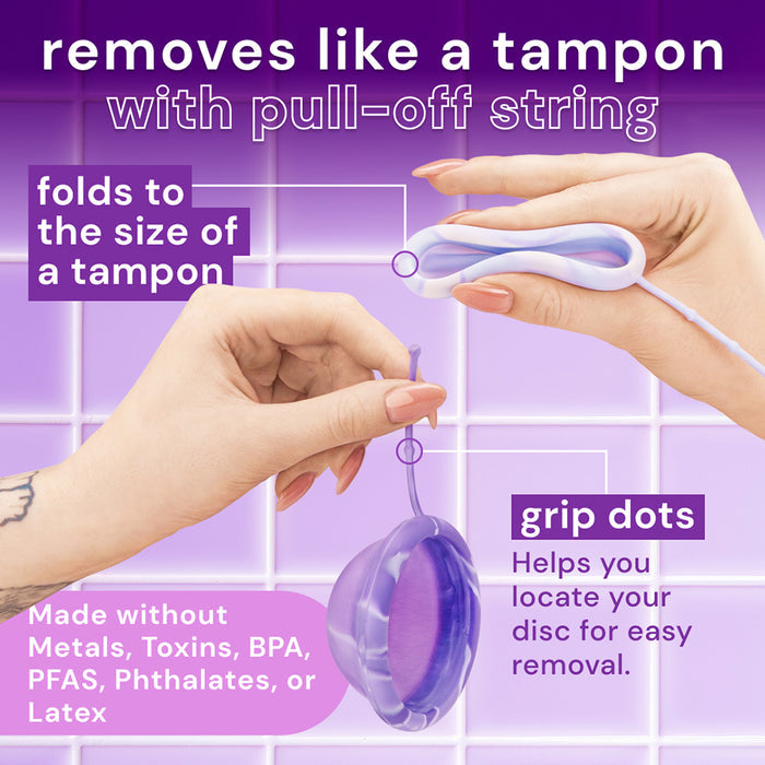 Bodyotics Comfidisc Menstrual Discs with String - Purple