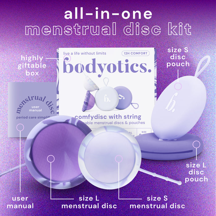 Bodyotics Comfidisc Menstrual Discs with String - Purple